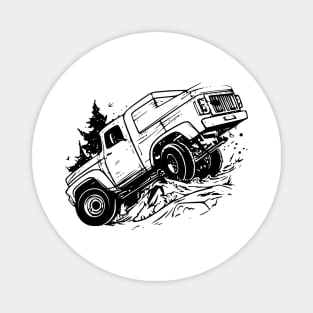 vintagetruck - monster truck Magnet